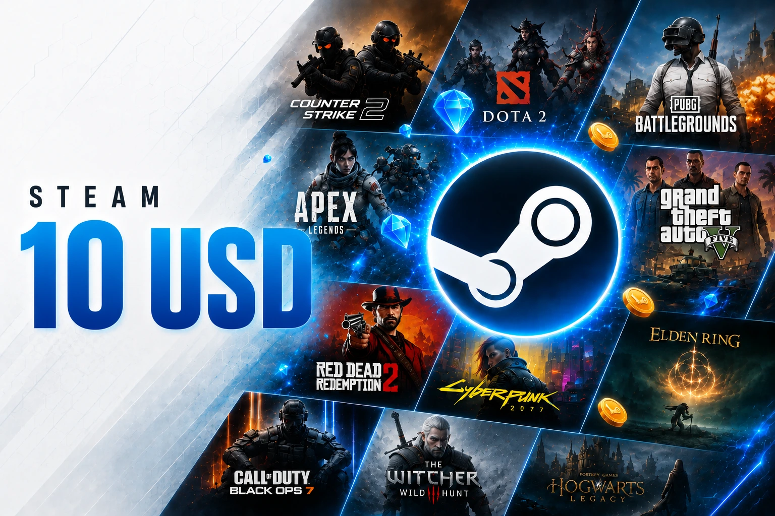 10 USD Steam GIFT CARD