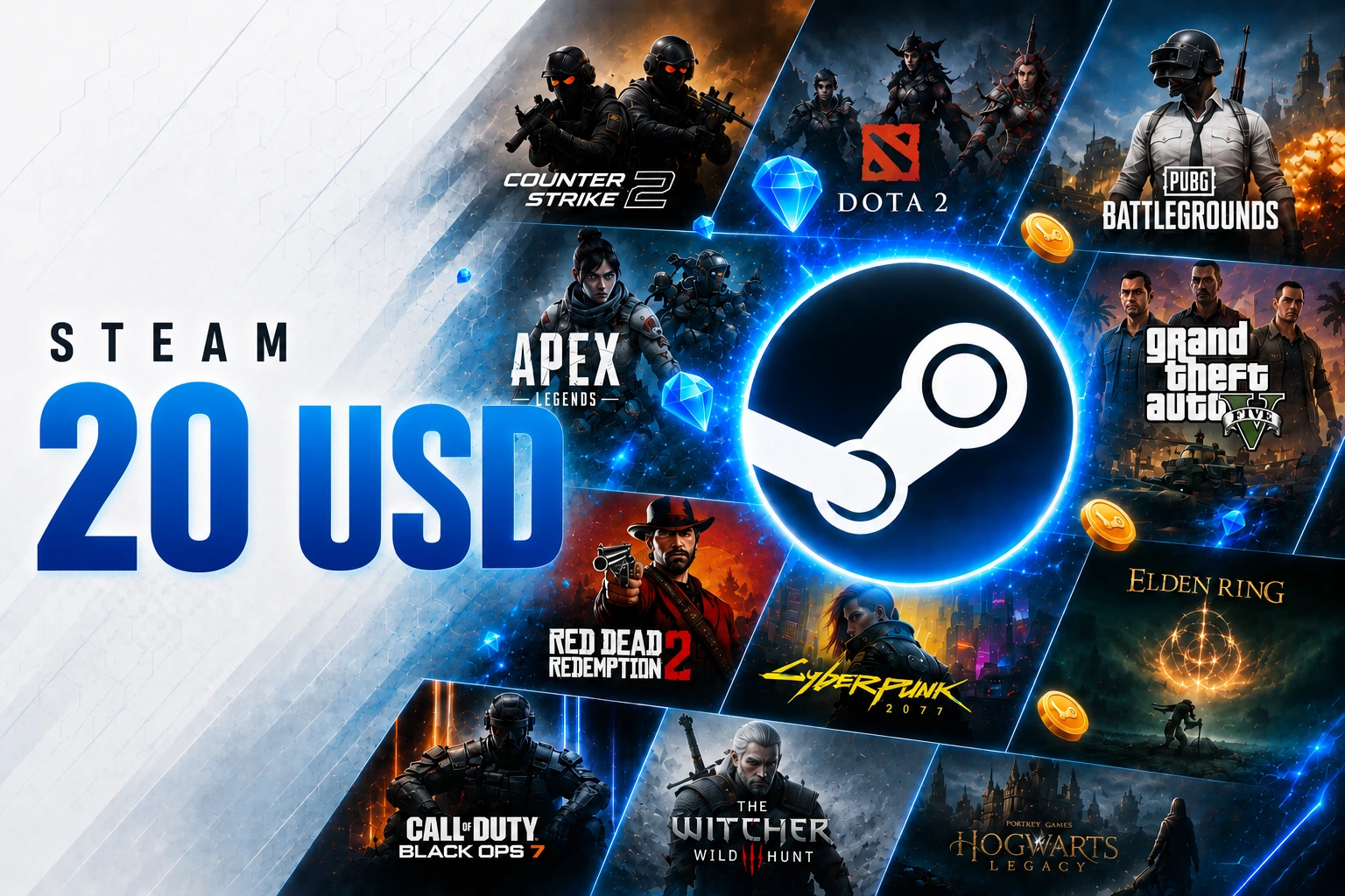 20 USD Steam GIFT CARD