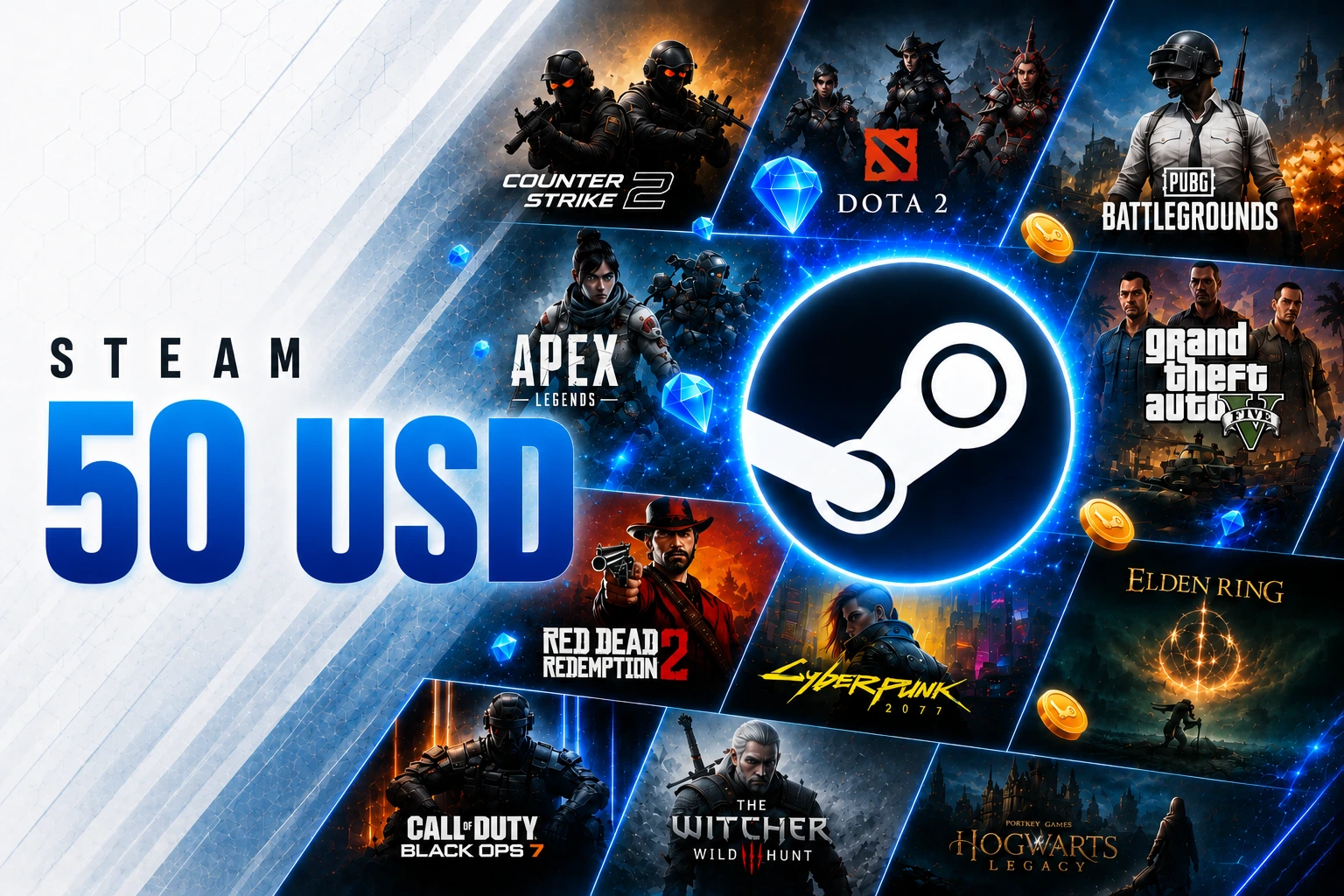 50 USD Steam GIFT CARD
