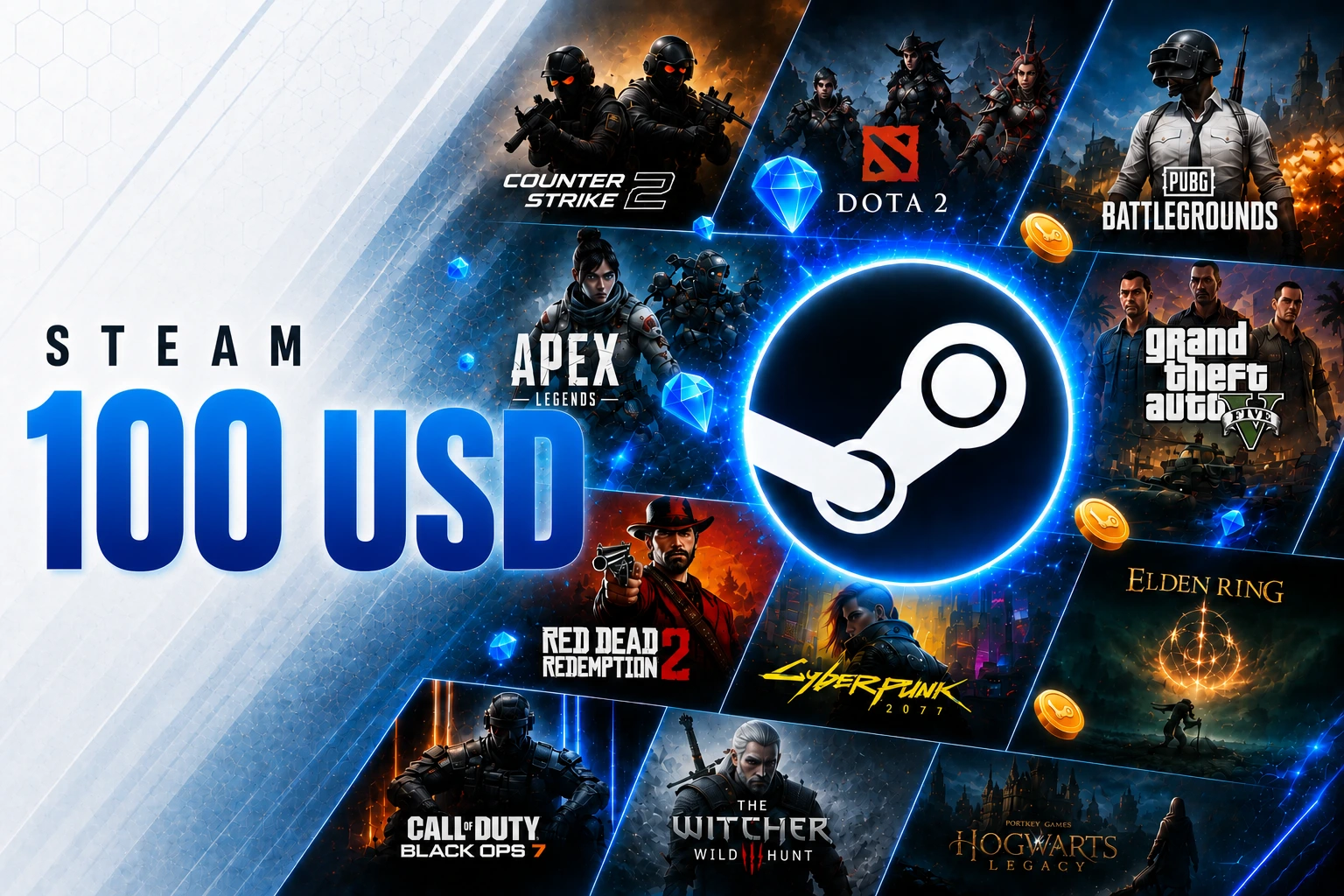 100 USD Steam GIFT CARD